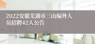 2022安徽芜湖市三山编外人员招聘42人公告