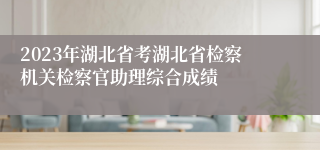 2023年湖北省考湖北省检察机关检察官助理综合成绩