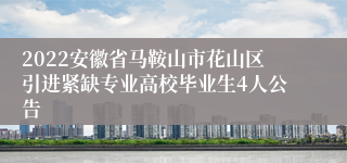 2022安徽省马鞍山市花山区引进紧缺专业高校毕业生4人公告