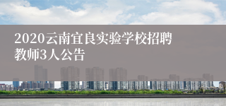 2020云南宜良实验学校招聘教师3人公告