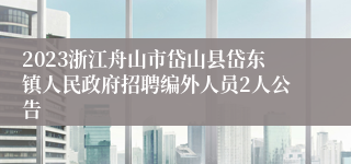 2023浙江舟山市岱山县岱东镇人民政府招聘编外人员2人公告