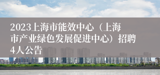 2023上海市能效中心（上海市产业绿色发展促进中心）招聘4人公告