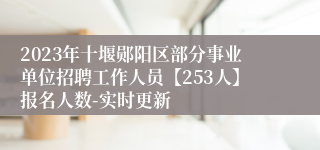 2023年十堰郧阳区部分事业单位招聘工作人员【253人】报名人数-实时更新