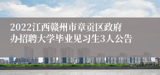 2022江西赣州市章贡区政府办招聘大学毕业见习生3人公告