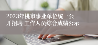 2023年桃市事业单位统一公开招聘 工作人员综合成绩公示