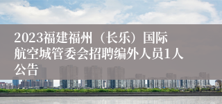 2023福建福州（长乐）国际航空城管委会招聘编外人员1人公告