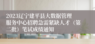 2023辽宁建平县大数据管理服务中心招聘急需紧缺人才（第二批）笔试成绩通知