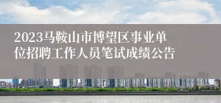 2023马鞍山市博望区事业单位招聘工作人员笔试成绩公告