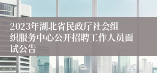 2023年湖北省民政厅社会组织服务中心公开招聘工作人员面试公告