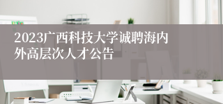 2023广西科技大学诚聘海内外高层次人才公告