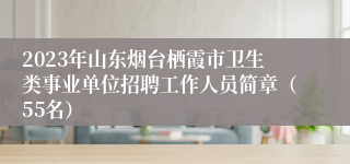 2023年山东烟台栖霞市卫生类事业单位招聘工作人员简章（55名）