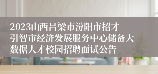 2023山西吕梁市汾阳市招才引智市经济发展服务中心储备大数据人才校园招聘面试公告