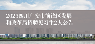 2023四川广安市前锋区发展和改革局招聘见习生2人公告