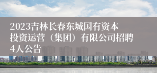 2023吉林长春东城国有资本投资运营（集团）有限公司招聘4人公告