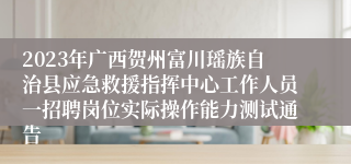 2023年广西贺州富川瑶族自治县应急救援指挥中心工作人员一招聘岗位实际操作能力测试通告