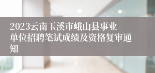 2023云南玉溪市峨山县事业单位招聘笔试成绩及资格复审通知
