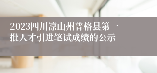 2023四川凉山州普格县第一批人才引进笔试成绩的公示