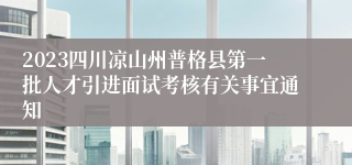2023四川凉山州普格县第一批人才引进面试考核有关事宜通知