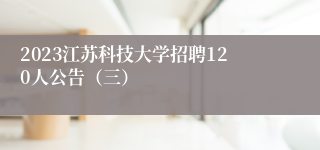 2023江苏科技大学招聘120人公告（三）