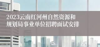 2023云南红河州自然资源和规划局事业单位招聘面试安排
