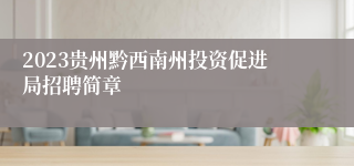 2023贵州黔西南州投资促进局招聘简章