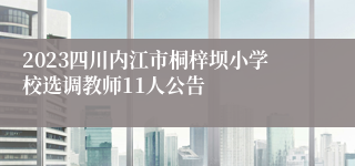 2023四川内江市桐梓坝小学校选调教师11人公告