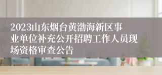 2023山东烟台黄渤海新区事业单位补充公开招聘工作人员现场资格审查公告