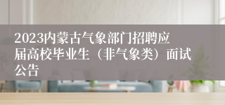 2023内蒙古气象部门招聘应届高校毕业生（非气象类）面试公告