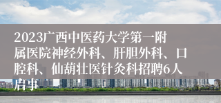 2023广西中医药大学第一附属医院神经外科、肝胆外科、口腔科、仙葫壮医针灸科招聘6人启事