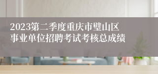 2023第二季度重庆市璧山区事业单位招聘考试考核总成绩