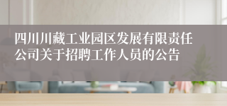 四川川藏工业园区发展有限责任公司关于招聘工作人员的公告