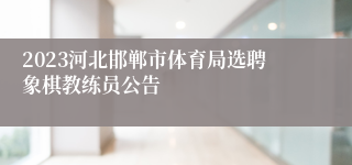 2023河北邯郸市体育局选聘象棋教练员公告