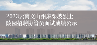 2023云南文山州麻栗坡烈士陵园招聘协管员面试成绩公示