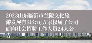 2023山东临沂市兰陵文化旅游发展有限公司五家权属子公司面向社会招聘工作人员24人公告