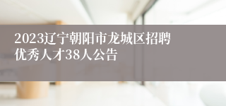 2023辽宁朝阳市龙城区招聘优秀人才38人公告