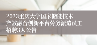 2023重庆大学国家储能技术产教融合创新平台劳务派遣员工招聘3人公告