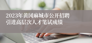 2023年黄冈麻城市公开招聘引进高层次人才笔试成绩