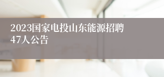 2023国家电投山东能源招聘47人公告