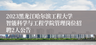 2023黑龙江哈尔滨工程大学智能科学与工程学院管理岗位招聘2人公告