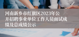 河南新乡市红旗区2023年公开招聘事业单位工作人员面试成绩及总成绩公示