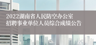 2022湖南省人民防空办公室招聘事业单位人员综合成绩公告