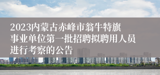 2023内蒙古赤峰市翁牛特旗事业单位第一批招聘拟聘用人员进行考察的公告