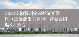 2023安徽滁州定远经济开发区（定远盐化工业园）管委会招聘8人公告