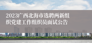 2023广西北海市选聘两新组织党建工作组织员面试公告