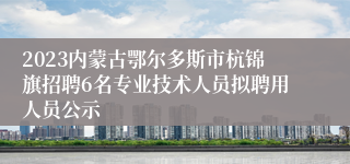 2023内蒙古鄂尔多斯市杭锦旗招聘6名专业技术人员拟聘用人员公示