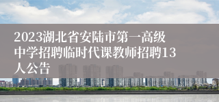 2023湖北省安陆市第一高级中学招聘临时代课教师招聘13人公告