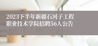 2023下半年新疆石河子工程职业技术学院招聘56人公告