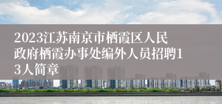 2023江苏南京市栖霞区人民政府栖霞办事处编外人员招聘13人简章