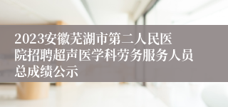 2023安徽芜湖市第二人民医院招聘超声医学科劳务服务人员总成绩公示