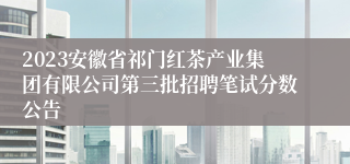 2023安徽省祁门红茶产业集团有限公司第三批招聘笔试分数公告